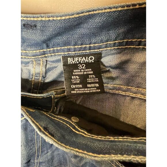 Buffalo David Bitton Men's Bootcut Blue Jeans Size 32 Slim Fit Dark Wash Denim - Picture 4 of 5